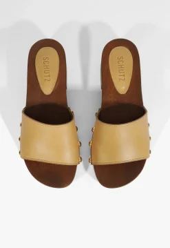 Fashion Schutz Shayla Leather Sandal Fig