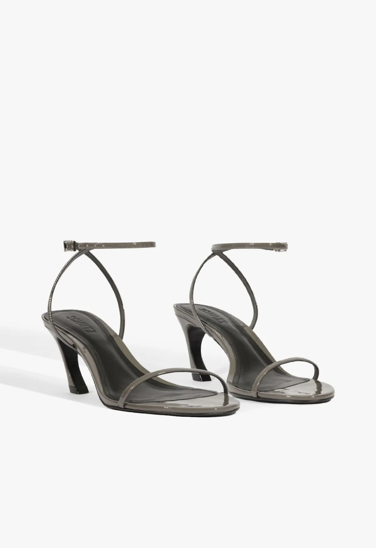 Hot Schutz Siena Curve Mid Patent Sandal Gray