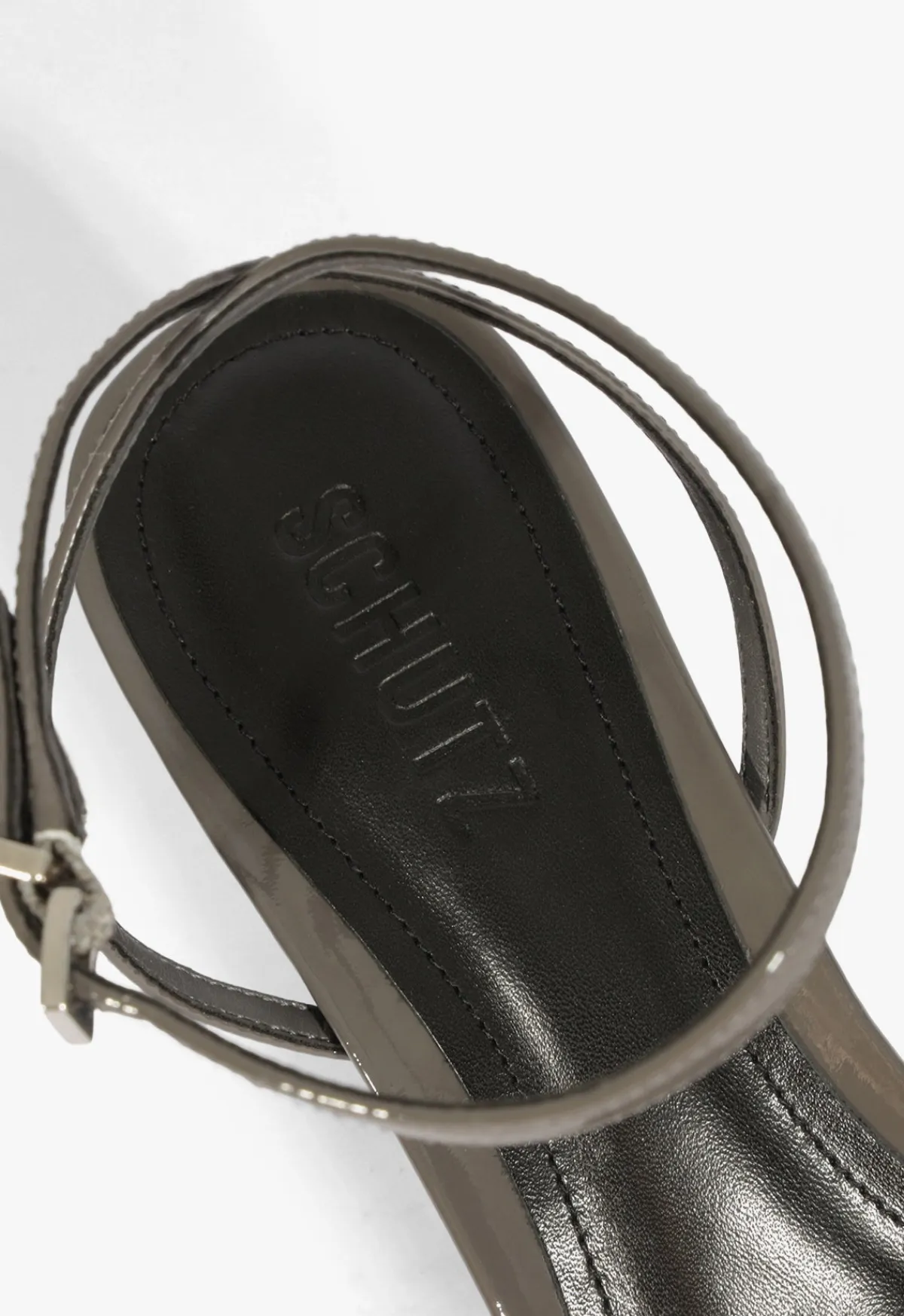 Hot Schutz Siena Curve Mid Patent Sandal Gray