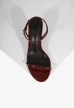 Fashion Schutz Siena Curve Mid Patent Sandal Red
