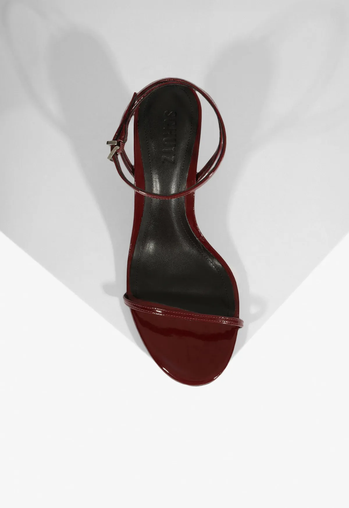 Fashion Schutz Siena Curve Mid Patent Sandal Red