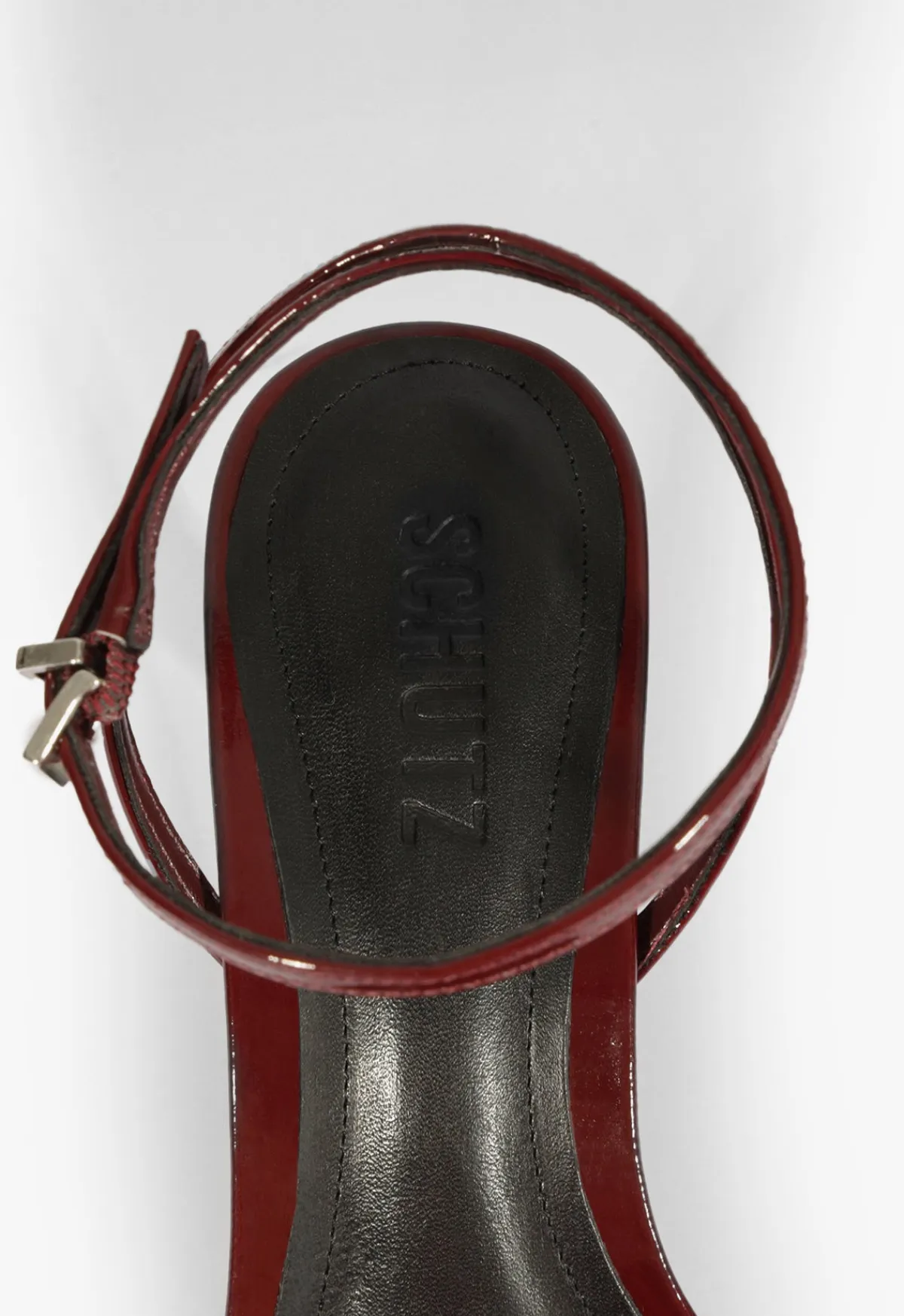 Fashion Schutz Siena Curve Mid Patent Sandal Red