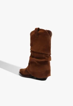 New Schutz Zachy Cloak Suede Boot Brown